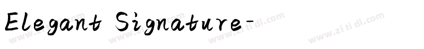 Elegant Signature字体转换